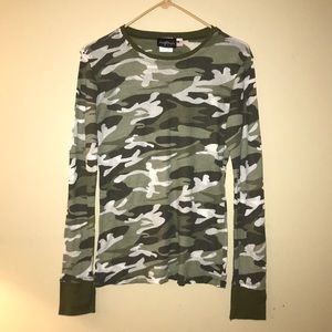 Camouflage Print Thermal Shirt